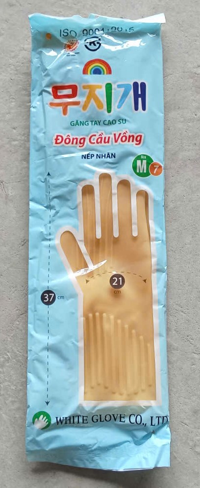 Găng Tay Cao Su Đông Cầu Vồng NẾP NHĂN