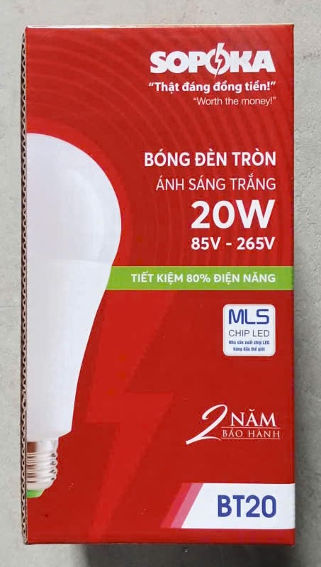 Bóng đèn LED tròn SOPOKA 20W
