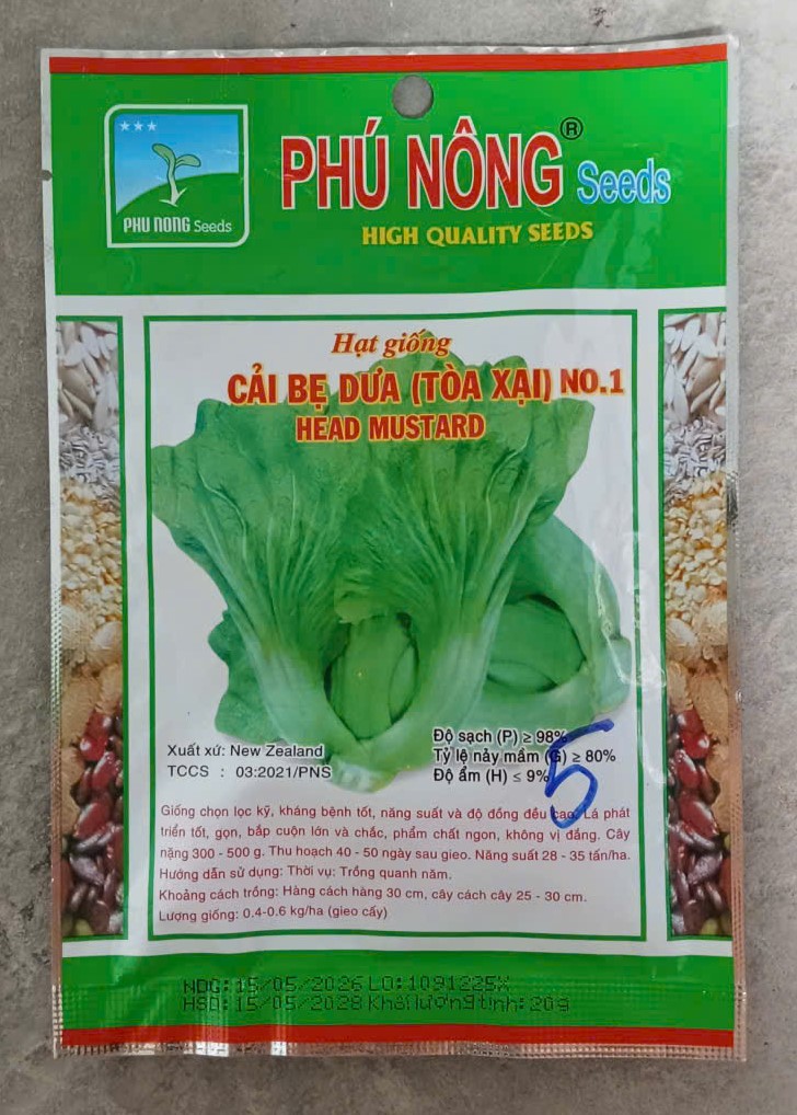 Cải Bẹ Dưa ( Tỏa Xại ) No.1 PHÚ NÔNG