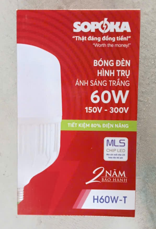 Bóng đèn LED tròn SOPOKA 60W 